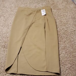 Tan Pull-on Pencil Skirt NWT